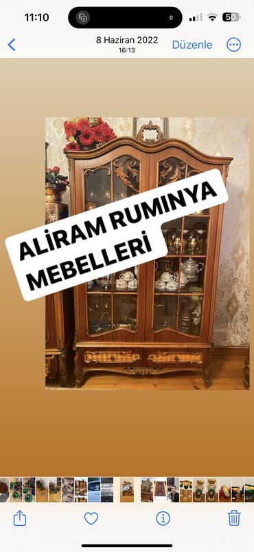 mebel skaflar: Bufet, İşlənmiş