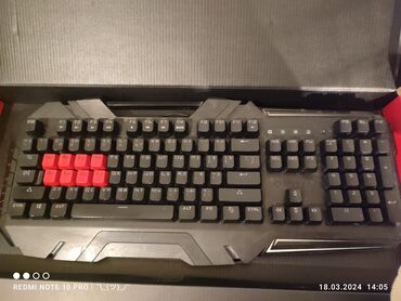 игровая клавиатура бишкек: Продается игровая клавиатура с подсветкой от Bloody. Свечи красные