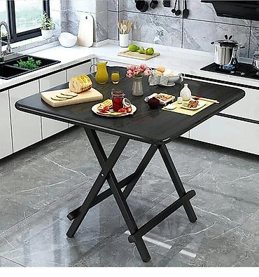 Складные походные столы: Складной походный стол, Новый, ЛДСП, цвет - Черный — 6