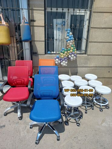 Ofis və oyun kresloları: Yeni, Təkərli, Qolları tənzimlənmir, Parça — 3