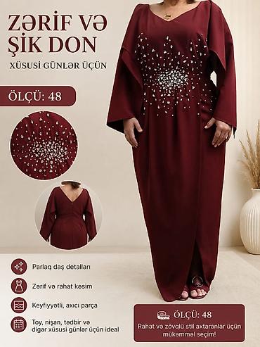 Zərif və şık don – xüsusi günlər üçün. Xüsusiyyətlər: - Ölçü: 48 -