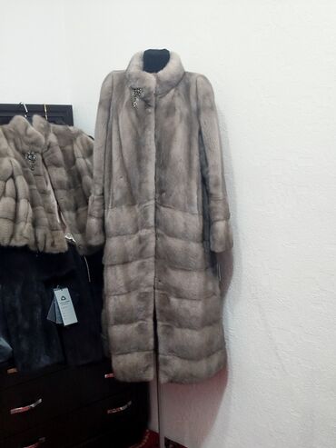 Шубы: Шуба, Норка, Длинная модель, Италия, 2XL — 3