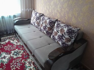 диваны двухместные раскладные: Диван-кровать, цвет - Серый, Новый