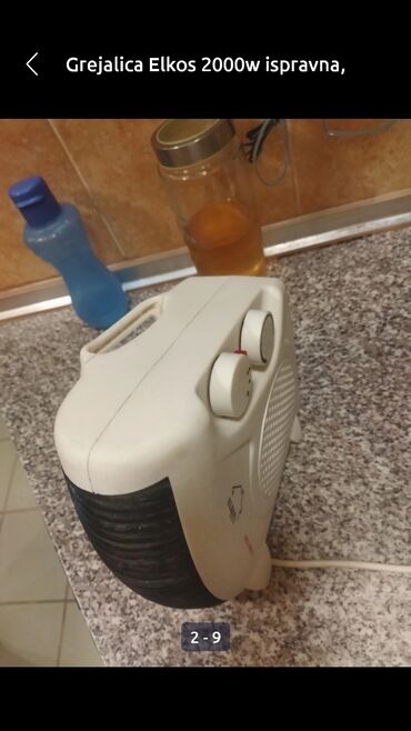 Kaloriferi: Grejalica elkos duvaljka 2 brzine plus ventilator. 2000w. Lepo — 9