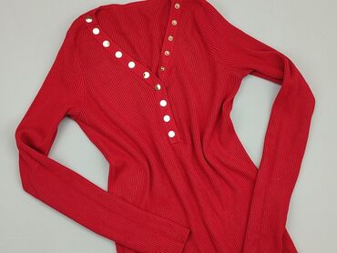 bluzki w czerwone róże: Sweter, S, stan - Dobry