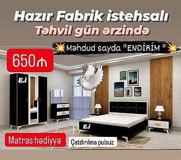 İkinəfərlik çarpayı, Dolab, Termo, 2 tumba, Yeni