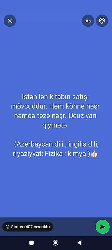 kitab qiymetleri: Istənilən kitabın satışı mövcuddur yarı qiymətə. Əlaqə üçün — 1