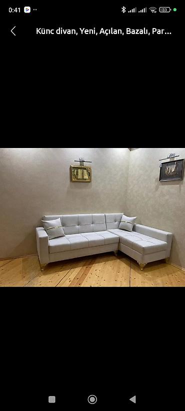 Divanlar: Künc divan – açılan, bazalı model - L‑şəkilli künc divan - Açılan — 2