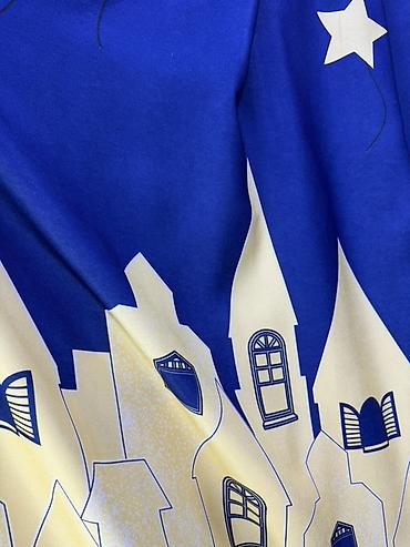 bed sheets: Портьерная в детскую с принтом «Ночной город» - Яркий дизайн — 1