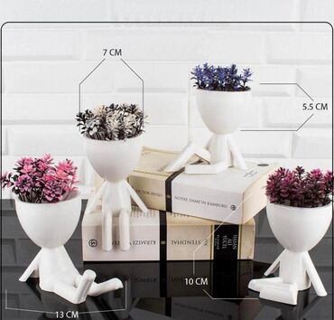 Süni güllər: Dekor dibçekler — 16