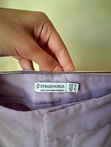 bagi salvar: Şalvar, Stradivarius, XS, rəng - Yasəmən — 3