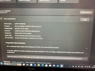 Huawei: Intel Core i3, 8 GB, 16 " — 2