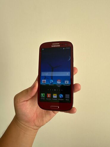 телефонду: Samsung I9300 Galaxy S3, Б/у, 16 ГБ, цвет - Красный, 2 SIM