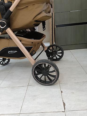 Modullu arabalar: Teknum uşaq arabası – qəhvəyi/bej rəng palitrası, qızılı tonlarda — 3