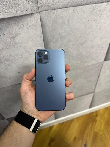 iphone se 2020 barter: IPhone 12 Pro, 256 GB, Pacific Blue, Simsiz şarj, Face ID