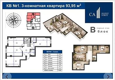 120: 3 комнаты, 98 м², Рабочий Городок Элитка, 7 этаж — 4