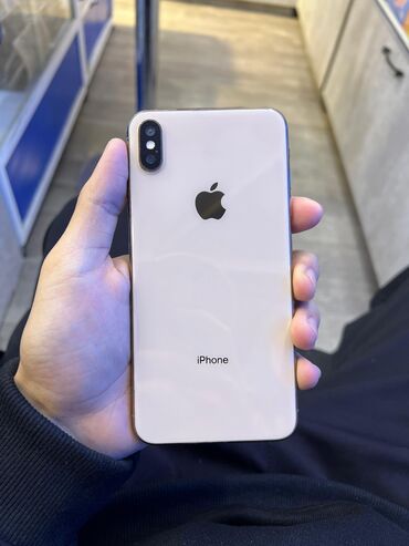 Apple iPhone: IPhone Xs Max, Б/у, 256 ГБ, Золотой, Защитное стекло, 100 %