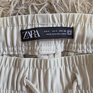 Брюки: Мужские брюки, XL, 2XL, L, Zara, Б/у, цвет - Бежевый, Платная доставка, Бесплатная доставка, Самовывоз — 3