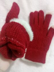 kişi üçün dəri əlcəklər: Qırmızı toxunma əlcəklər – isti və rahat - Material: yumşaq toxunma