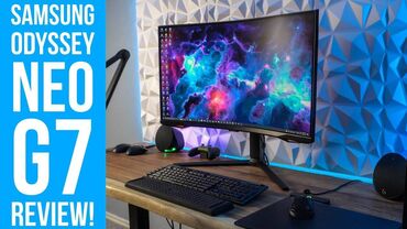 игровые мониторы: Монитор, Samsung, Колдонулган, QLED, 31" - 32"