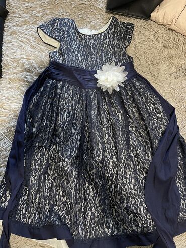 узбекский платье: Детское платье, цвет - Синий, Б/у