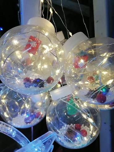 dekor kanjiza: NOVOGODISNJE LED KUGLE SNESKO I DEDA MRAZ LED ZAVESA NOVO | Cene — 6