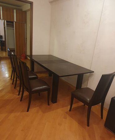 венские стулья: Для гостиной, Б/у, Раскладной, Прямоугольный стол, 4 стула