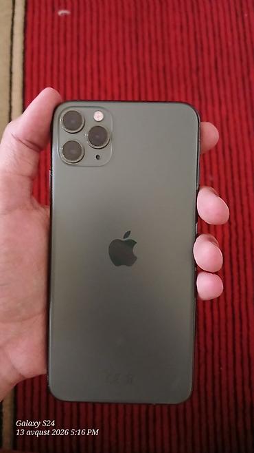 i̇phone 11 pro: IPhone 11 Pro Max, 64 GB, Matte Midnight Green, Face ID, Simsiz şarj — 2