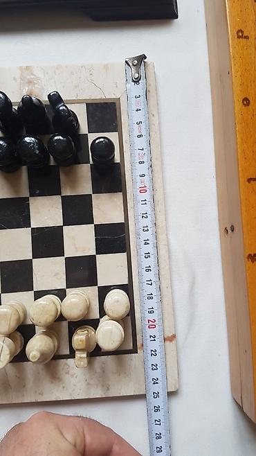 Şahmatlar: Orijinal mermerden əl işi şahmat — 3
