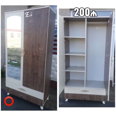 ağ at şəkilləri: Новый, Распашной, 2 двери Гардеробный шкаф