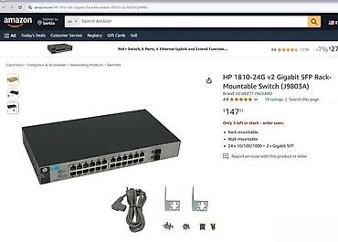 Modemi, ruteri i mrežni uređaji: HP 1810-24G v2 Switch (J9803A) – gigabitni, rack-mount upravljivi svič — 2