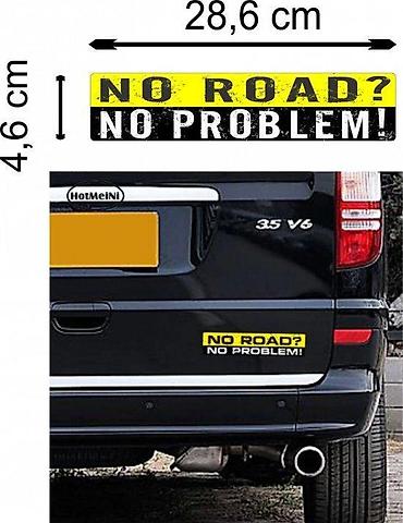 db killer cena: NO ROAD NO PROBLEM - nalepnica - 314 📌 Opis: Samolepljive nalepnice — 1