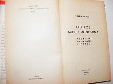 lanane: Odnos među umetnostima etjen surio1958 svjetlost sarajevotvrd povez 20 — 2