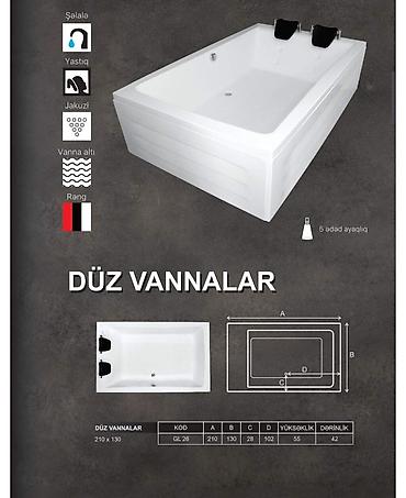 hamam vannasi olculeri: Новый Ванна, Оргстекло, Платная доставка — 1
