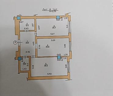 Продажа квартир: 2 комнаты, 67 м², Асанбай мкр Элитка, 1 этаж, Косметический ремонт — 9