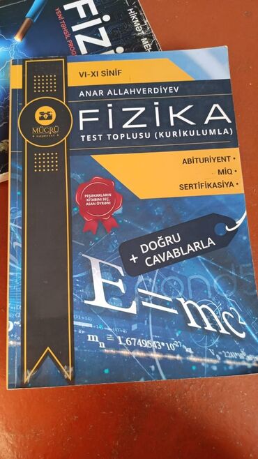 riyaziyyat test toplusu 1 ci hisse pdf yukle: Anar Allahverdiyev tərəfindən hazırlanmış, VI-XI siniflər üçün "Fizika