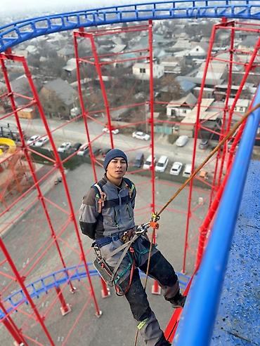 Курулуш жана оңдоо кызматтары: Промышленный альпинизм — высотные работы “под ключ” Услуги: Установка — 2
