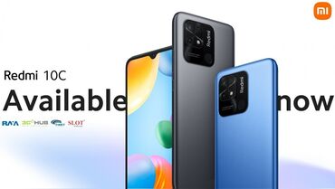 Redmi: Redmi 10C, 128 GB, rəng - Qara, İki sim kartlı, Face ID, Sənədlərlə