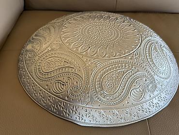 boru: Dekorativ metal qab – şaxsey-vaxsey (paisley) naxışlı - Material — 8