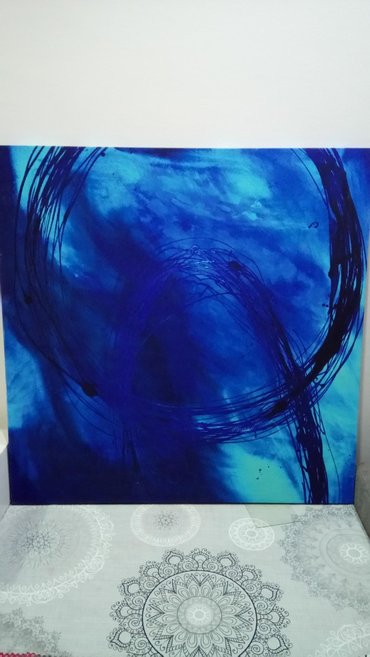 plava suknja: Slika abstraktna plava prelepa demenzija
 68*68