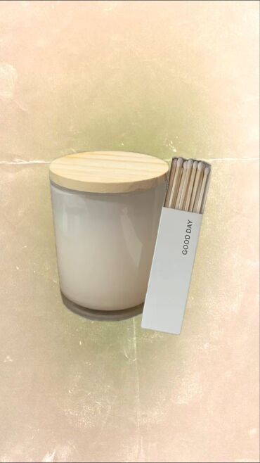 лампа с лупой: Ароматическая свеча в набор идет стакан с деревянной крышкой который