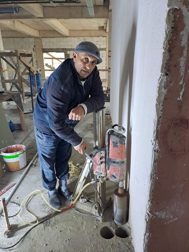 Digər tikinti xidmətləri: Xidmət: Beton və kərpic divarlarda deşiklərin karotla (diamond core — 5