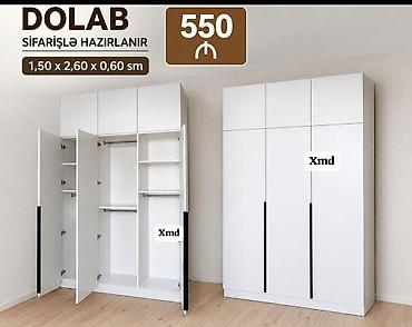 Düz dolab, Yataq otağı üçün, Paltar üçün, Açılan, Korpuslu, 3 qapılı