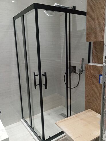Duş kabinaları, arakəsmələr: Yeni Üstü açıq kabina, Künc üçün, Pulsuz çatdırılma — 19