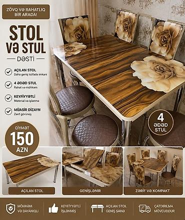 kiraye stol stullar: Stol və stul dəsti - Açılan stol – genişlənən mexanizm sayəsində daha — 1