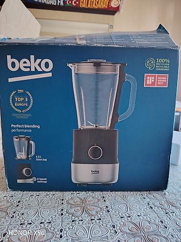 kokteyl blender: Beko blender - 1,5 l şüşə qab: ölçü cizgiləri ilə, qoxu və dad — 2