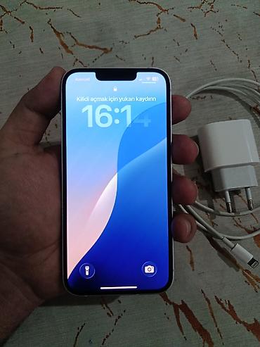 6 iphone: IPhone 14, 128 GB, White Titanium, Barmaq izi, Face ID — 6