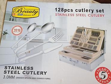tort levazimatlari: Beauty Kitchenware 128 parça bıçaq–çəngəl–qaşıq dəsti - Material — 2