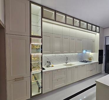 Sifarişlə mətbəx mebeli: Sifarişlə mətbəx dəsti, Özü çəkən petlələr, Mat laminat, Kredit yoxdur, Pulsuz çatdırılma — 25