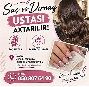 Saç və dırnaq sahəsində peşəkarlar üçün iş imkanı! Axtarılanlar: -